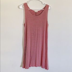 Pink Striped Dress, Size M